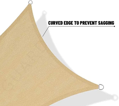 Sun Shade Sail 10' X 13' Rectangle Sand UV Block Sunshade for Backyard Yard Deck Patio Garden Outdoor Activities and Facility(We Make Custom Size)7
