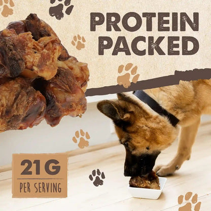 Mighty Paw Naturals Cow Knee Caps Dog Bones, 8 Pack, 100% Natural Beef | Single Ingredient, Dog Bone, Grade A, Baked, Grass-Fed, Hand Packaged in USA, 21G Protein per Serving, Meaty 2-In-1 Chew5
