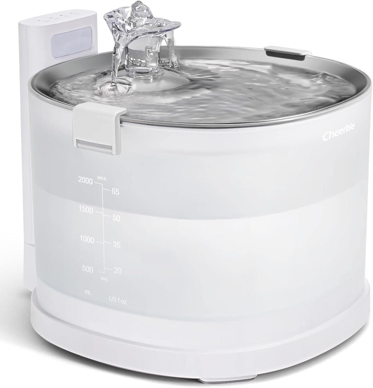 cheerble-pumpless-cat-water-elfin-fountain-wireless-pet-fountain-battery-operated-2l-67oz-e1-automatic-water-dispenser-cats-dogs-magdrive™-technology-stainless-steel-tray-no-cleaning-hassle
