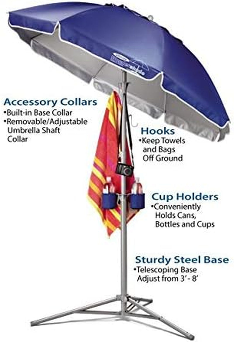 ultimate-portable-sun-shade-umbrella-lightweight-adjustable-outdoor-patio-beach-umbrella-with-tripod-base-navy