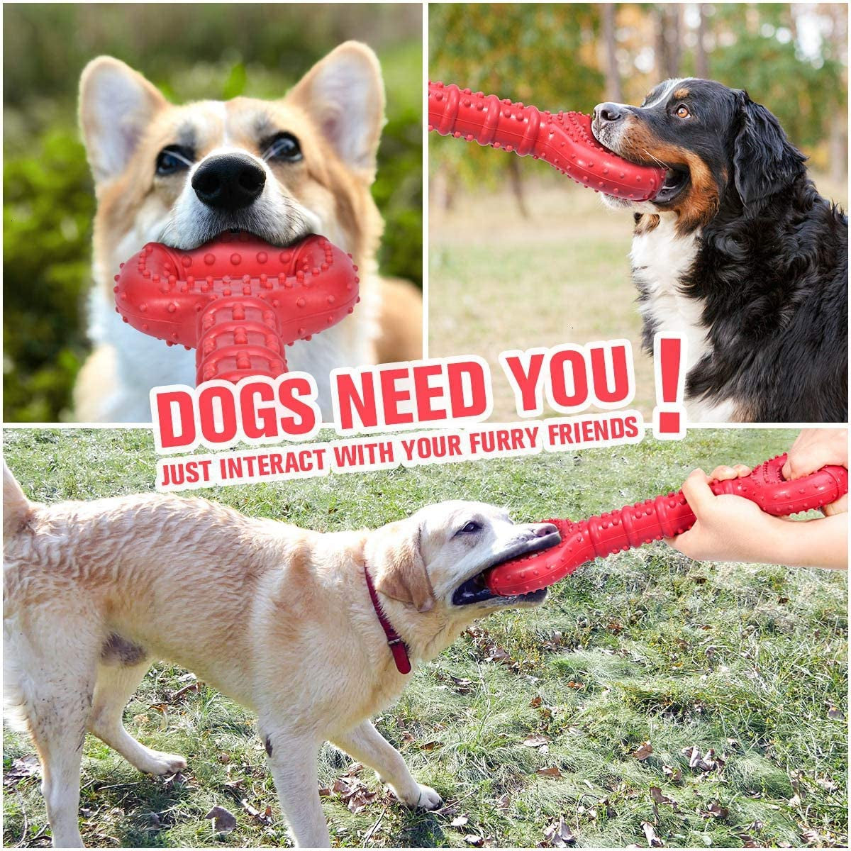 feeko-dog-toys-for-aggressive-chewers-large-breed-15-inch-interactive-long-lasting-dogs-toy-with-convex-design-natural-rubber-tug-of-war-toy-for-medium-large-tooth-cleanred