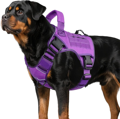 WINGOIN Tactical Dog Harness for Large Dogs, Heavy Duty No Pull Dog Harness with Handle, Adjustable Reflective Military K9 German Shepherd Big Size Dog Vest for Walking, Training, Hunting, Green (L) | with Handle,Adjustable Reflective,Green Military K9 Style,Big Size Dog Vest,For German Shepherd,For Walking Training Hunting23