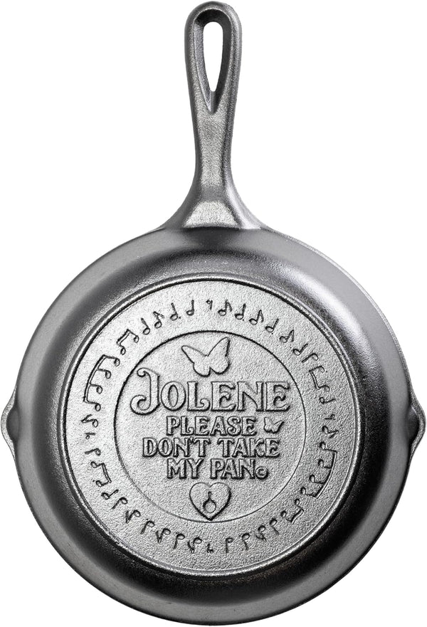 Dolly Parton Jolene Cast Iron Skillet, 8 Inches | Collectible Frying Pan with Signature Design, Heavy Duty Cast Iron Cookware for Everyday Cooking & Display1