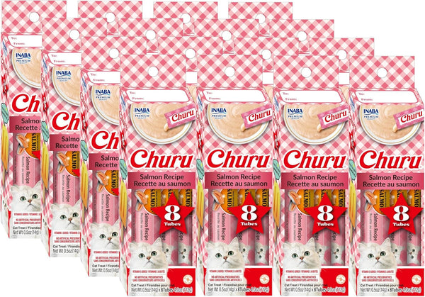 INABA Churu Lickable Purée Natural Cat Treats Gift Box - Chicken Recipe, 8 Tube Gift Box15