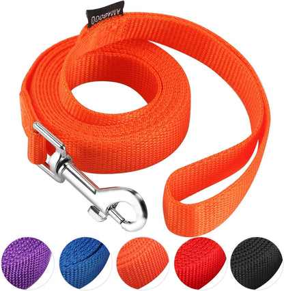 AMAGOOD 6 FT Puppy/Leash, Strong Traditional Style with Easy to Use Collar Hook, Great for Small, Medium and Large Dogs (5/8In X 6 Ft, Purple)62