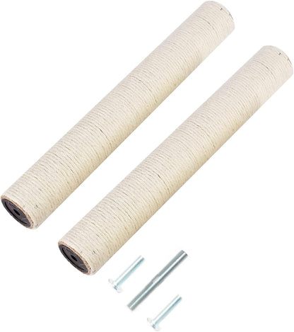 2Pcs M10 Cat Tree Replacement Post - 10Mm Bolt Sisal Cat Scratching Post Replacement Pole DIY M10 Bolt Sturdy PVC Tubes Screws Included (2.36 * 19.68")1