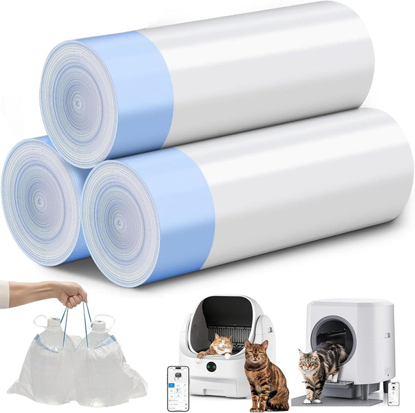 Automatic Litter Box, Self Cleaning Litter Box, Odor Control, 90L Capacity | Large with APP Control and Safety Sensor, Ellenpent, for Multiple Cats, Large Cat, with 3 Rolls of Garbage Bags10