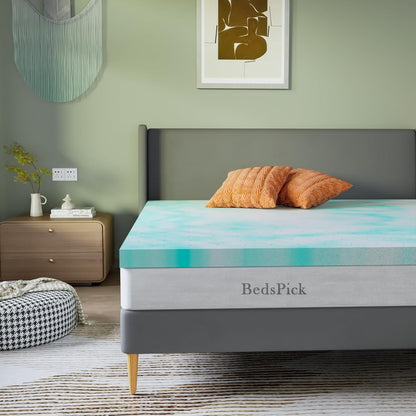 Memory Foam Mattress Topper Twin XL 3 Inch Gel Infused Soft Single XL Foam Mattress Pad College Dorm Extra Long XL Twin Bed Topper1