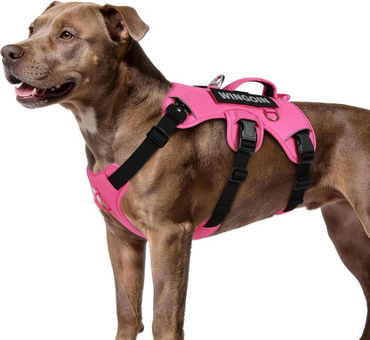 WINGOIN Tactical Dog Harness for Large Dogs, Heavy Duty No Pull Dog Harness with Handle, Adjustable Reflective Military K9 German Shepherd Big Size Dog Vest for Walking, Training, Hunting, Green (L) | with Handle,Adjustable Reflective,Green Military K9 Style,Big Size Dog Vest,For German Shepherd,For Walking Training Hunting38