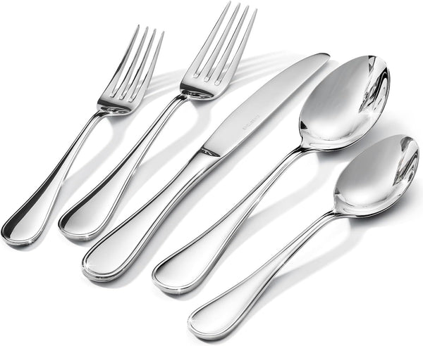 18/10 Stainless Steel Silverware Set for 4, 20 Piece Teardrop Flatware Set |  Heavy Cutlery Set, Mirror Polished Knives Forks and Spoons Utensils, Dishwasher Safe for Home Kitchen Wedding1