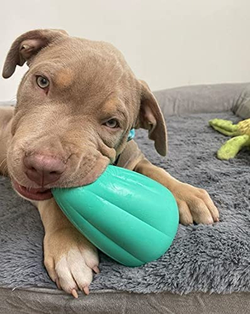 chew-king-by-mammoth-premium-treat-dispensing-dog-toy-durable-natural-rubber-chew-toy-safety-air-vent-interactive-enrichment-toy-for-aggressive-chewers-large-pack-of-2-teal