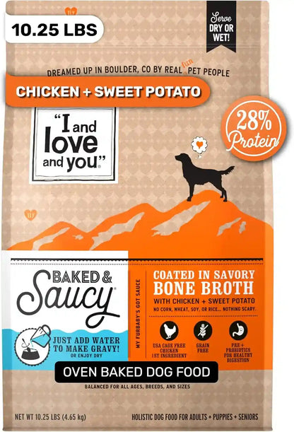 I and Love and You Baked & Saucy Dry Dog Food with Gravy Coating, Beef & Sweet Potato Recipe, Grain-Free, Prebiotics & Probiotics, Real Meat, No Fillers, 4 Pound Bag17