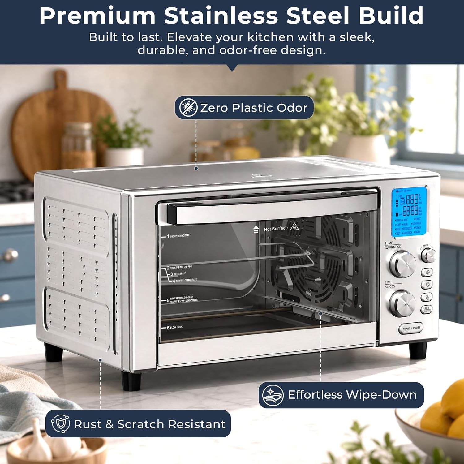 23-qt-air-fryer-toaster-oven-12-in-1-convection-oven-countertop-airfry-toast-rotisserie-dehydrate-pizza-bagel-bake-roast-broil-stainless-steel-fits-12-pizza-easy-to-clean-quiet