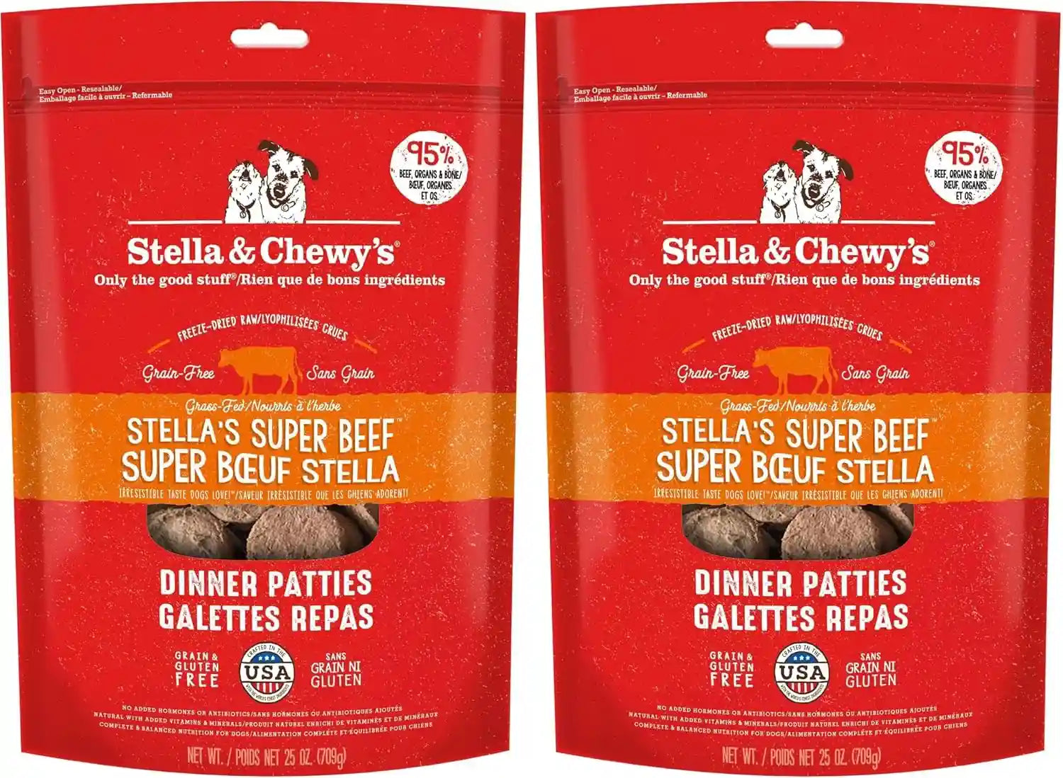stella-chewys-freeze-dried-raw-dinner-patties-beef-recipe-high-protein-grain-free-puppy-dog-food-perfect-for-picky-eaters-25-oz