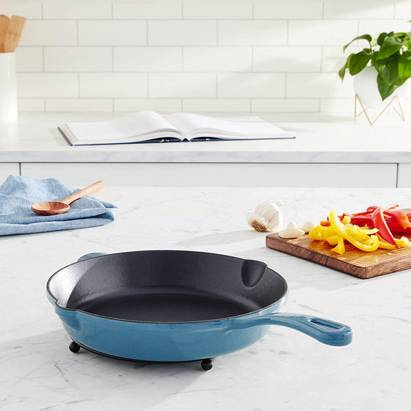 CI22-24BG Chef'S Classic Enameled Cast Iron round Fry Pan, 10-Inch, Provencal Blue6
