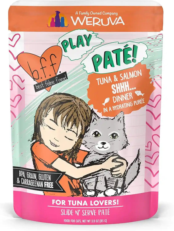 Weruva B.F.F. Play - Best Feline Friend Paté Lovers, Aw Yeah!, Paté Partay! Variety Pack, 3Oz Pouch (Pack of 12)22