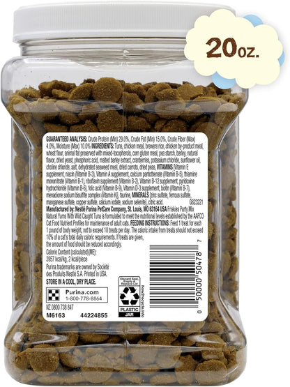Purina Friskies Natural Cat Treats, Party Mix Natural Yums with Wild Caught Tuna and Added Vitamins, Minerals and Nutrients - 20 Oz. Canister11