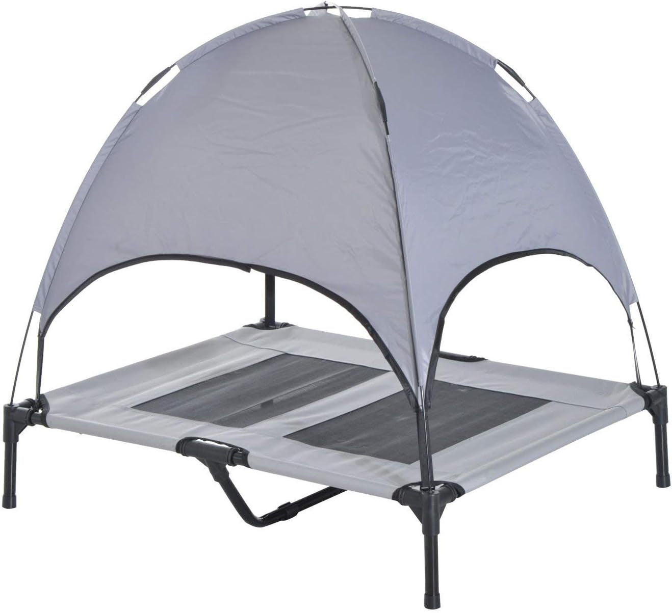pawhut-elevated-portable-dog-cot-cooling-pet-bed-with-uv-protection-canopy-shade-48-inch-large-pet-bed-outdoor-dog-cot-uv-protection-shade-camping