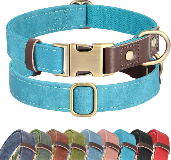 Didog PU Leather Dog Collar for Small Dogs Puppy, Soft Lining, Green S | All-Day Comfort for Daily Walks and Backyard Play, Quick Release Metal Buckle for Easy on & Off, D-Ring for Leash, Easy Clean12