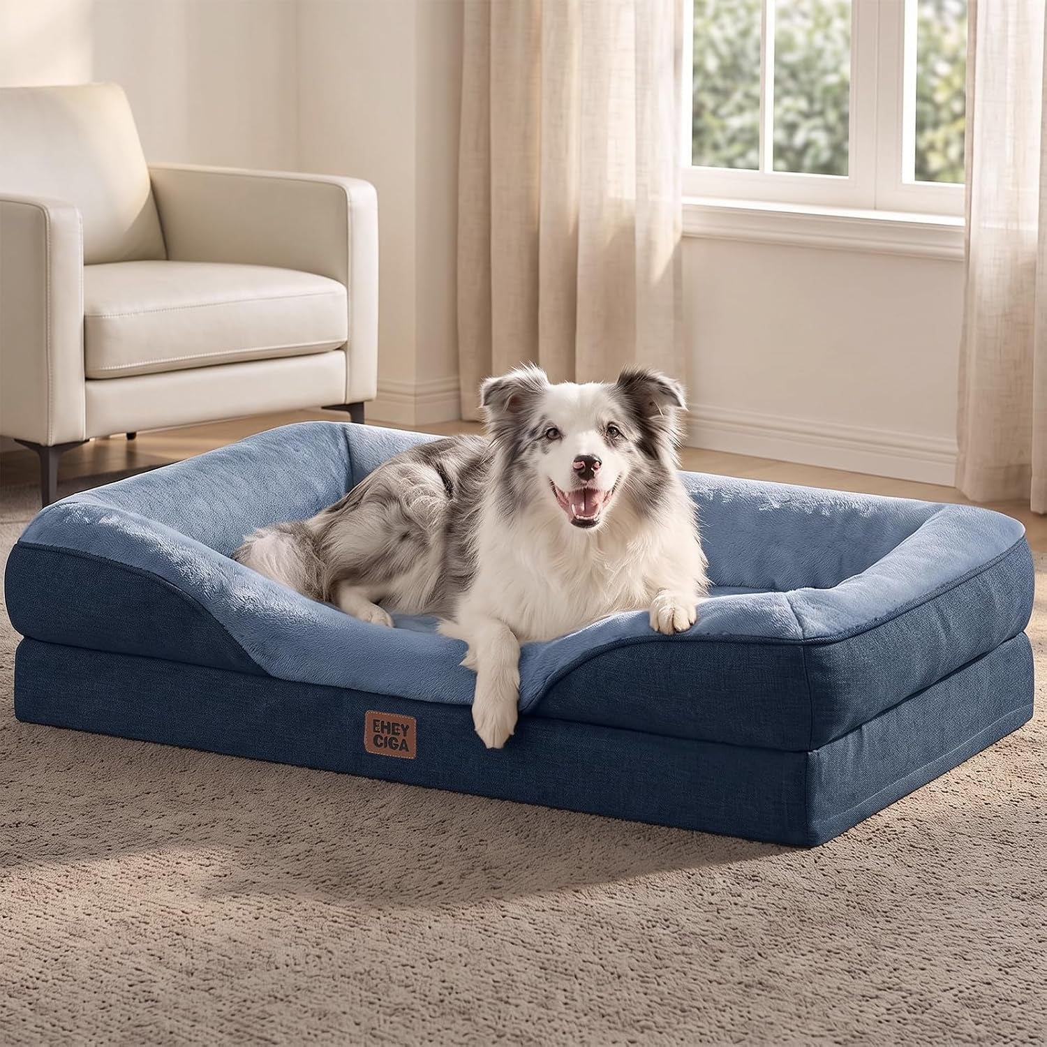 eheyciga-orthopedic-xl-dog-bed-for-large-sized-dog-42x30-inch-extra-large-memory-foam-dog-couch-bed-with-sides-waterproof-liner-washable-removable-cover-bolster-pet-sofa-grey