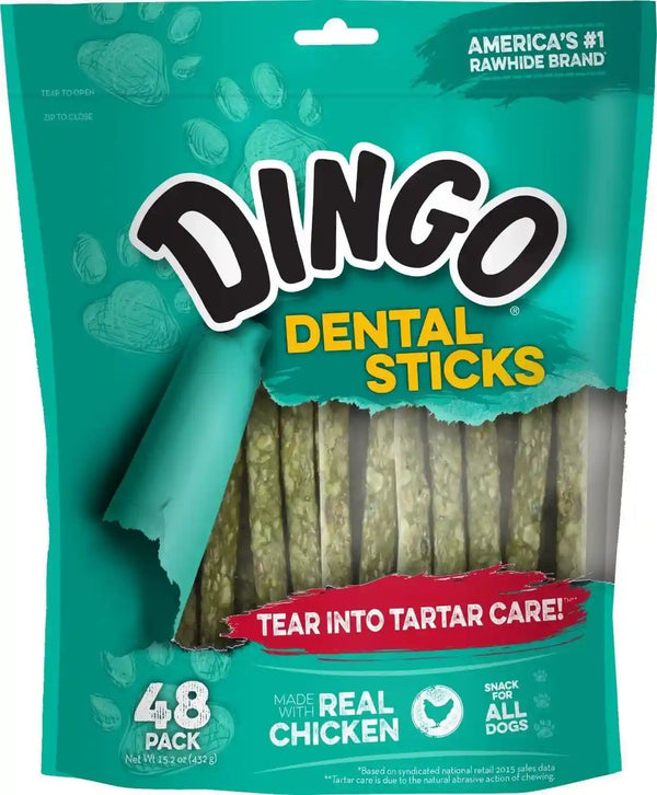 Dingo Dental Sticks Dog Treats with Real Chicken & Parsley, 48 Count | Real Parsley Freshens Breath, Chewing Reduces Tartar & Plaque, Fully Digestible, for Adult Dogs10