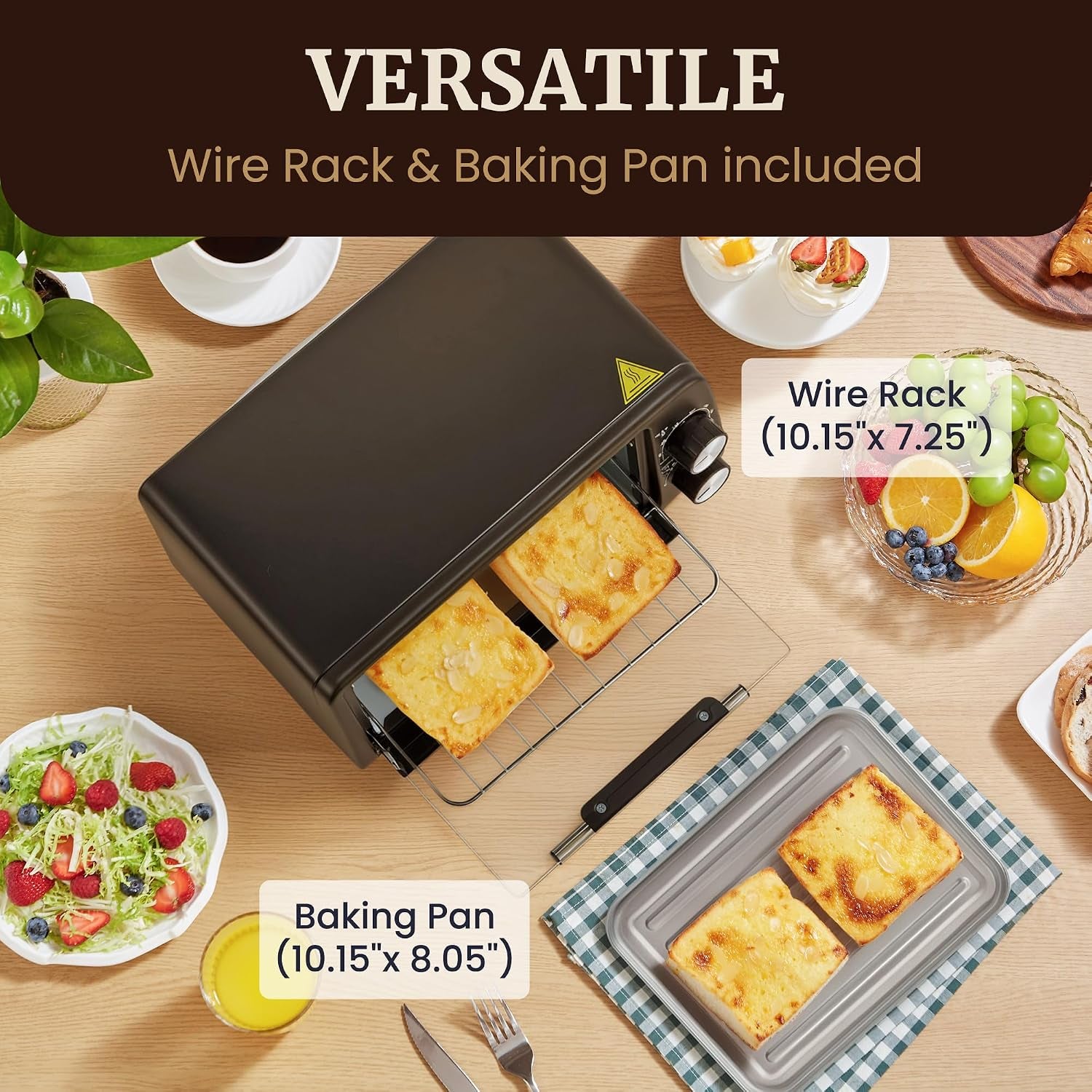 eto449-toaster-oven-9-5qt-4-slice-800w-quartz-black-fits-8-pizza-200-450f-adjustable-temp-30-min-timer-includes-bake-pan-rack-compact-countertop-mini-design