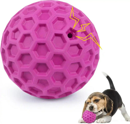 DISSKNIC Indestructible Squeaky Dog Ball, Relieves Anxiety, Cleans Teeth, Interactive Chew Toy for Aggressive Chewers, Dog Toy for Large Breeds, Outdoor Waterproof12