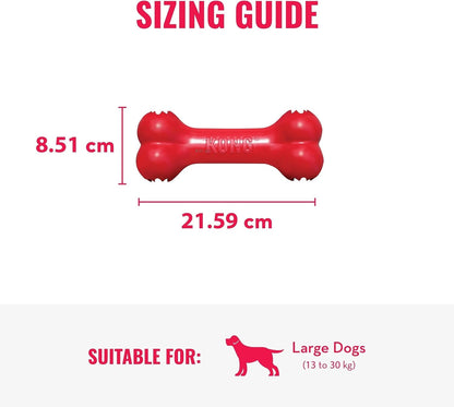 KONG Goodie Bone - Classic Durable Natural Rubber Dog Bone, Supports Mental Engagement - Treat Dispensing - Red - for Medium Dogs3