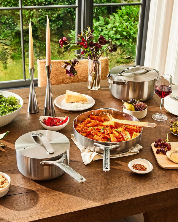 Caraway 12-Piece Stainless Steel Cookware Set | 5-Ply Stainless Steel Pots and Pans Set, Fry, Sauce, Sauté Pan, Dutch Oven, and Space-Saving Storage, Non-Toxic7