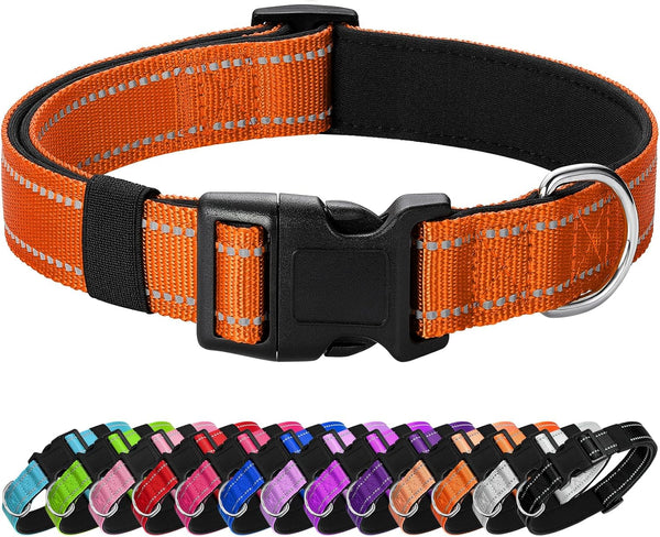 Reflective Dog Collar Padded with Soft Neoprene Breathable Quick Release Basic Dog Collars for Medium Dogs Purple Girl11