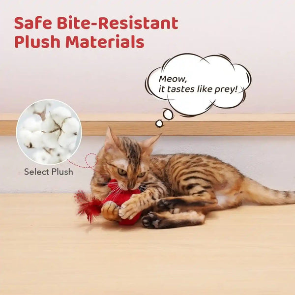 Potaroma Cat Toys Chirping Birds 2 Pcs with Catnip Silvervine, Interactive Cat Kicker, Lifelike Birdie Tweets, Indoor Kitty Kitten Exercise Toys 4.0" | Cat Kicker, Lifelike Birdie Tweets, Indoor Kitty Kitten Exercise Toys 4.0 Inches4