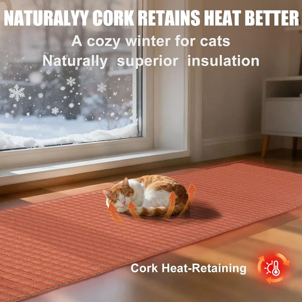 Natural Cork-Cat Scratch Pad-Cat Scratch Mat Rug-Avoid Cat Couch Protector-Cat Scratch Furniture Protector for Post/Sofa/Floor-Indoor Wall Scratchers-Cat Scratching Carpets-Stretching-Kitty Gifts7