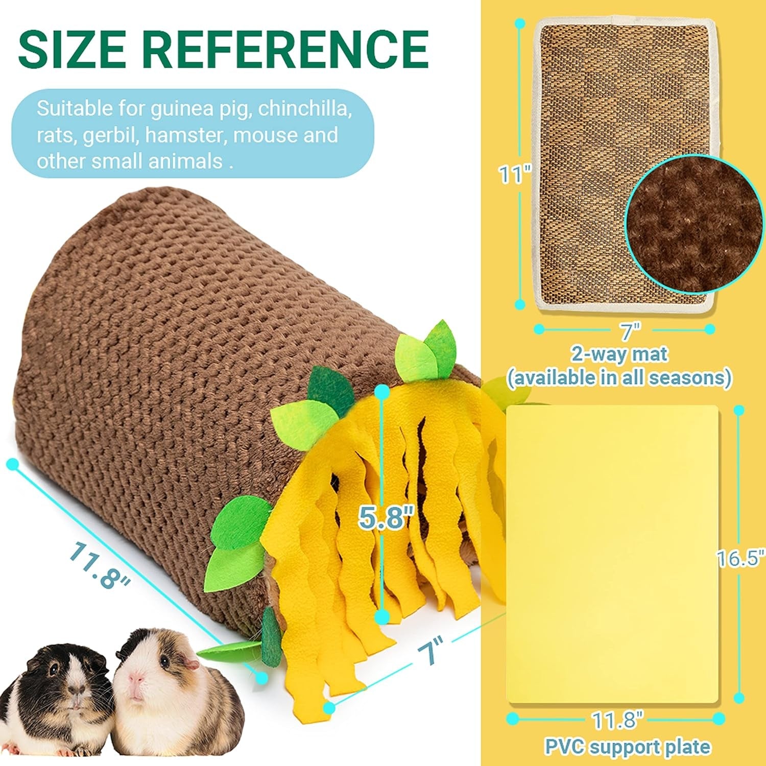 guinea-pig-hideout-fleece-tunnel-house-small-pet-cage-accessories-soft-play-sleep-small-animal-hideout-tube-cozy-bed-nest-for-hamster-rat-chinchilla-hedgehog
