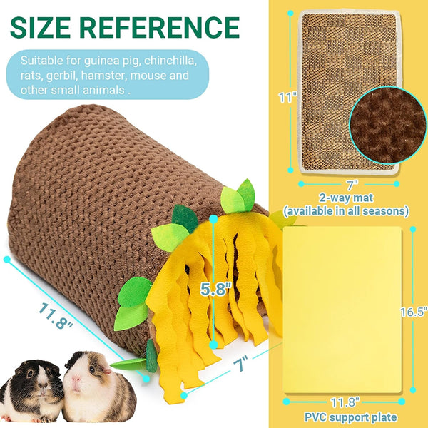 Guinea Pig Hideout, Fleece Tunnel House Small Pet Cage Accessories | Soft Play & Sleep Small Animal Hideout Tube, Cozy Bed Nest for Hamster Rat Chinchilla Hedgehog2