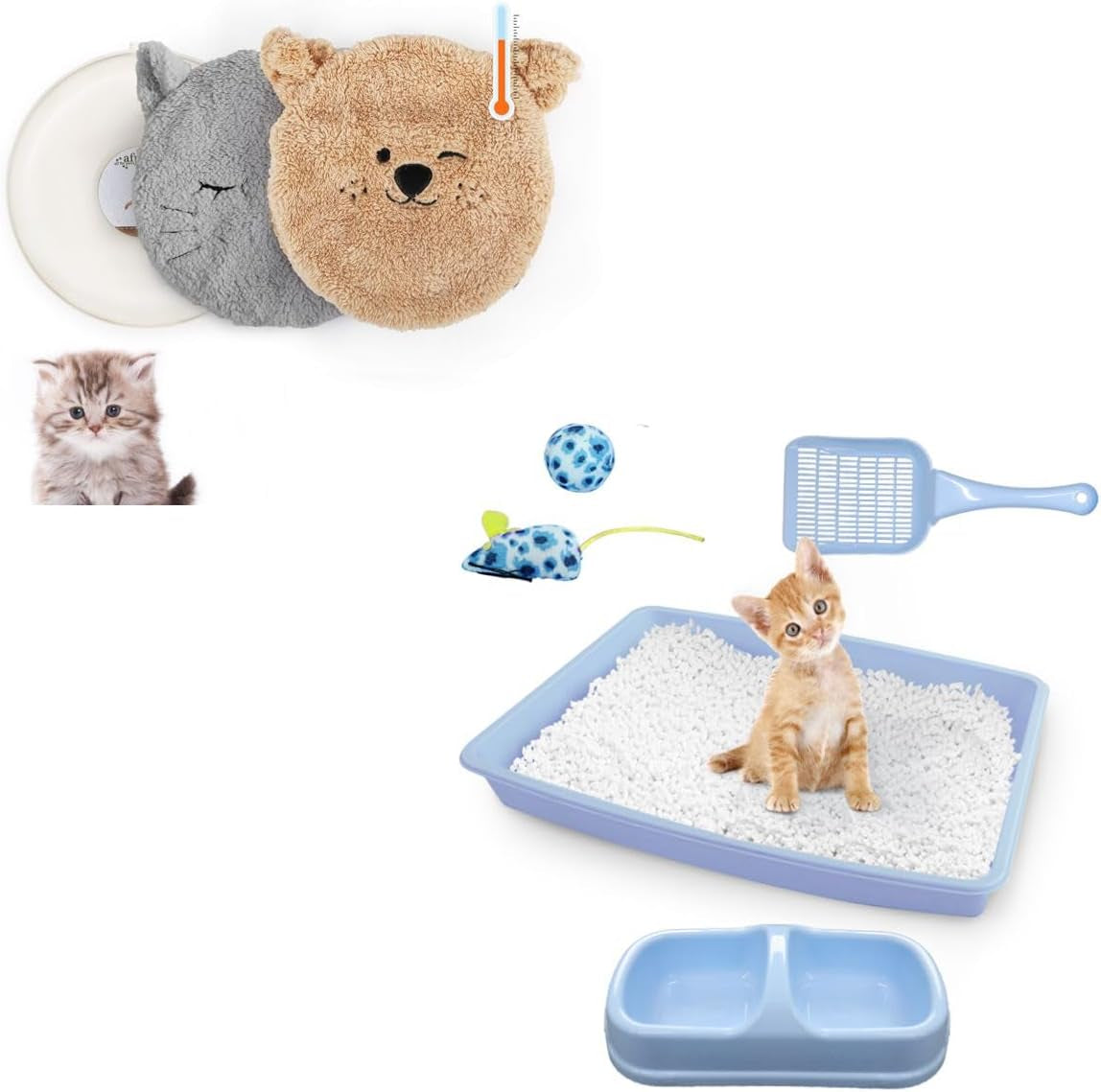 blue-cat-litter-box-set-small-cat-kitten-starter-kit-with-litter-scoop-cat-bowl-kittens-toy-heated-cat-bed-indoor-microwavable-heating-pads-for-cats-with-2-cozy-covers