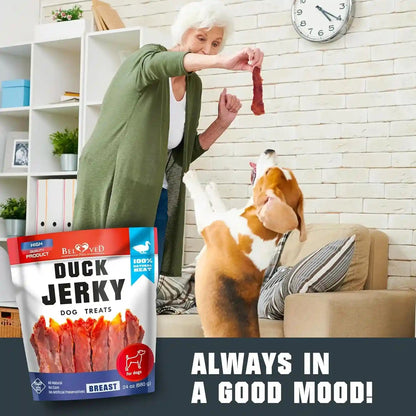 Dog Treats Duck Jerky 1.5 LB – Dog Food & High Protein Chews for Large, Medium & Small Breeds – Natural Healthy Training Strips & Snacks – Human Grade Real Meat – Grain Free, Rawhide Free, Bulk Pack7