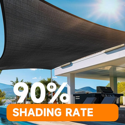 90% Shading Rate 8'X10' Black Shade Cloth,Uv Resistant Durable Mesh Tarp with Grommets&Reinforced Edges, Shade Net Using for Plants Cover, Greenhouse, Dog Kennel, Patio, Chicken House6