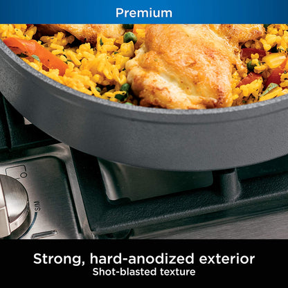 Ninja C35000W Foodi Neverstick Premium Hard-Anodized 5-Piece Cookware Set , Black4