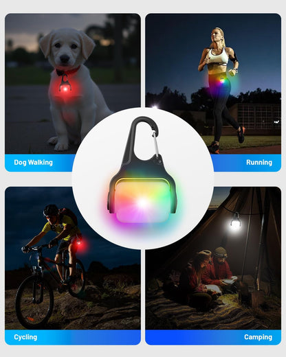 Dog Collar Light 2 Pack, Dog Lights for Night Walking 4 Modes, Waterproof Dogs Light Clip on Rechargeable, LED Dogs Walking Lights for Night Running, Camping, Climbing, Bike7