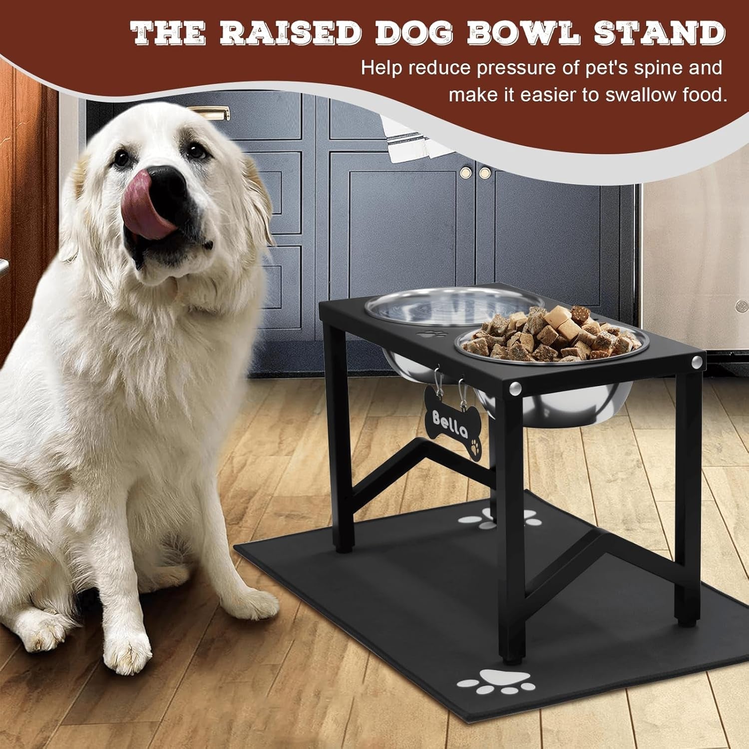 elevated-dog-bowls-metal-raised-dog-bowl-stand-with-2-thick-58oz-stainless-steel-food-bowls-non-slip-mat-11-8-tall-for-medium-large-breeds