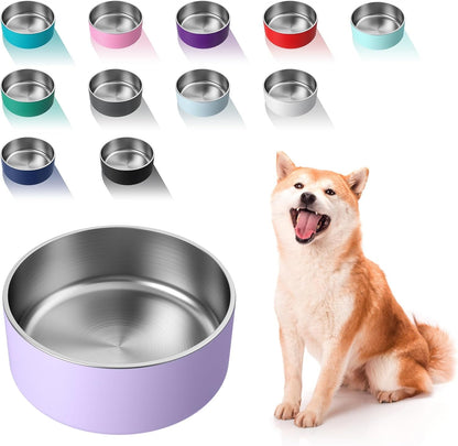 WENBOKMIN Dog Bowl, Stainless Steel Food and Water Bowl, 40Oz, Blue | Non Slip Quiet Bottom, Easy to Clean, Dishwasher Safe11