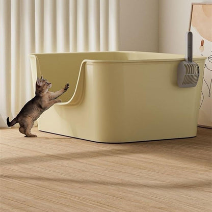 Pet Supplies, Large Anti,Splash Litter Box with High Sides, Easy Clean Cat Pan Includes Scoop(Gray)4