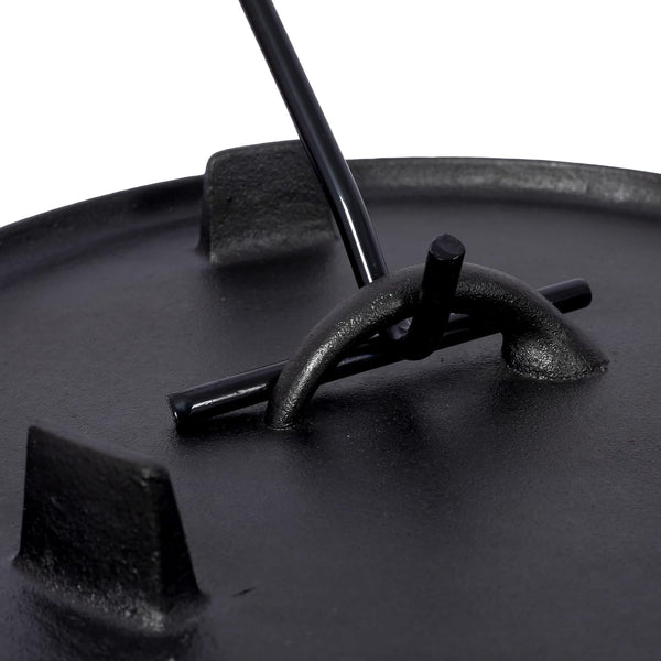 Cast Iron Camping Dutch Oven with Leg Base, 12 Quart Pre-Seasoned Dutch Oven Pot with Skillet Lid, Camp Cooking Pan Use on the Stove, on the Grill, Campfire & Stovetop Safe, with Lid Lifter (12 QT Base Leg)6