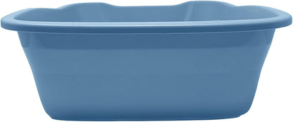 Large Open Top Cat Litter Pan Low Entry Sides Stain & Odor Resistant High-Impact Plastic Litter Box for Kittens, Senior & Arthritic Cats Multi Cat Household, Usa-Made Blue Eco Recycled Pet Toilet Tray3