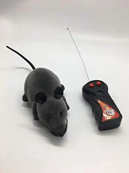 Electronic Remote Control Rat, Simulation Mouse Toy for Cat Dog Kid, Gray1