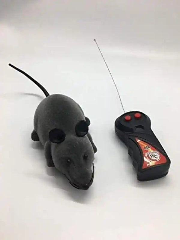 Electronic Remote Control Rat, Simulation Mouse Toy for Cat Dog Kid, Gray1