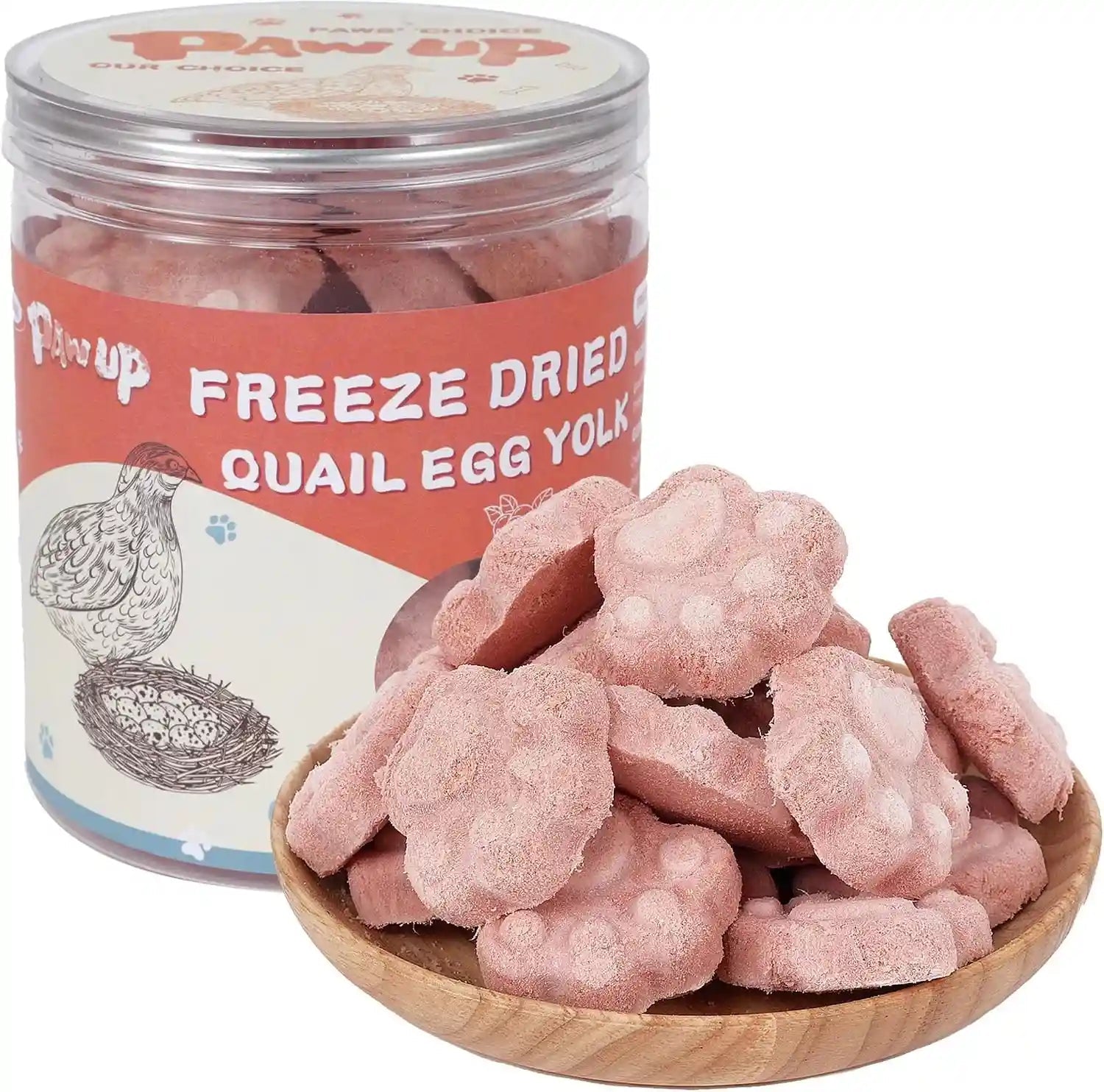 pawup-freeze-dried-quail-egg-yolk-pet-treats-freeze-dried-pet-food-for-dogs-cats-pure-fresh-ingredient-4-2-oz-rawhide-free-gluten-grain-free