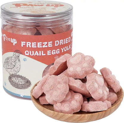 PAWUP Freeze Dried Quail Egg Yolk Pet Treats, Freeze-Dried Pet Food for Dogs, Cats, Pure Fresh Ingredient, 4.2 Oz, Rawhide Free, Gluten&Grain Free10