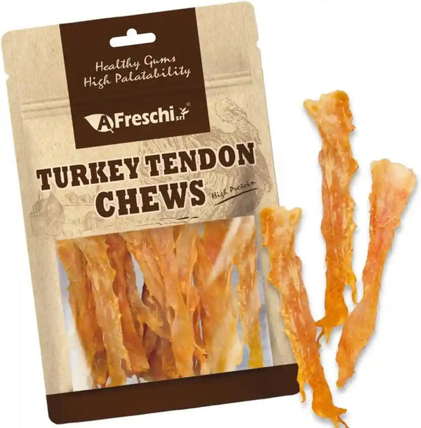 Afreschi Turkey Tendons Dog Treats, Braided Sticks, 3.5 Oz | Rawhide-Free Puppy Chews8