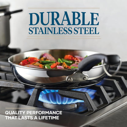 Stainless Steel Cookware Set, 10-Piece Pots and Pans Set | Brilliance Collection Stainless Steel Construction, Includes Pots, Pans and Lids for Everyday Cooking4